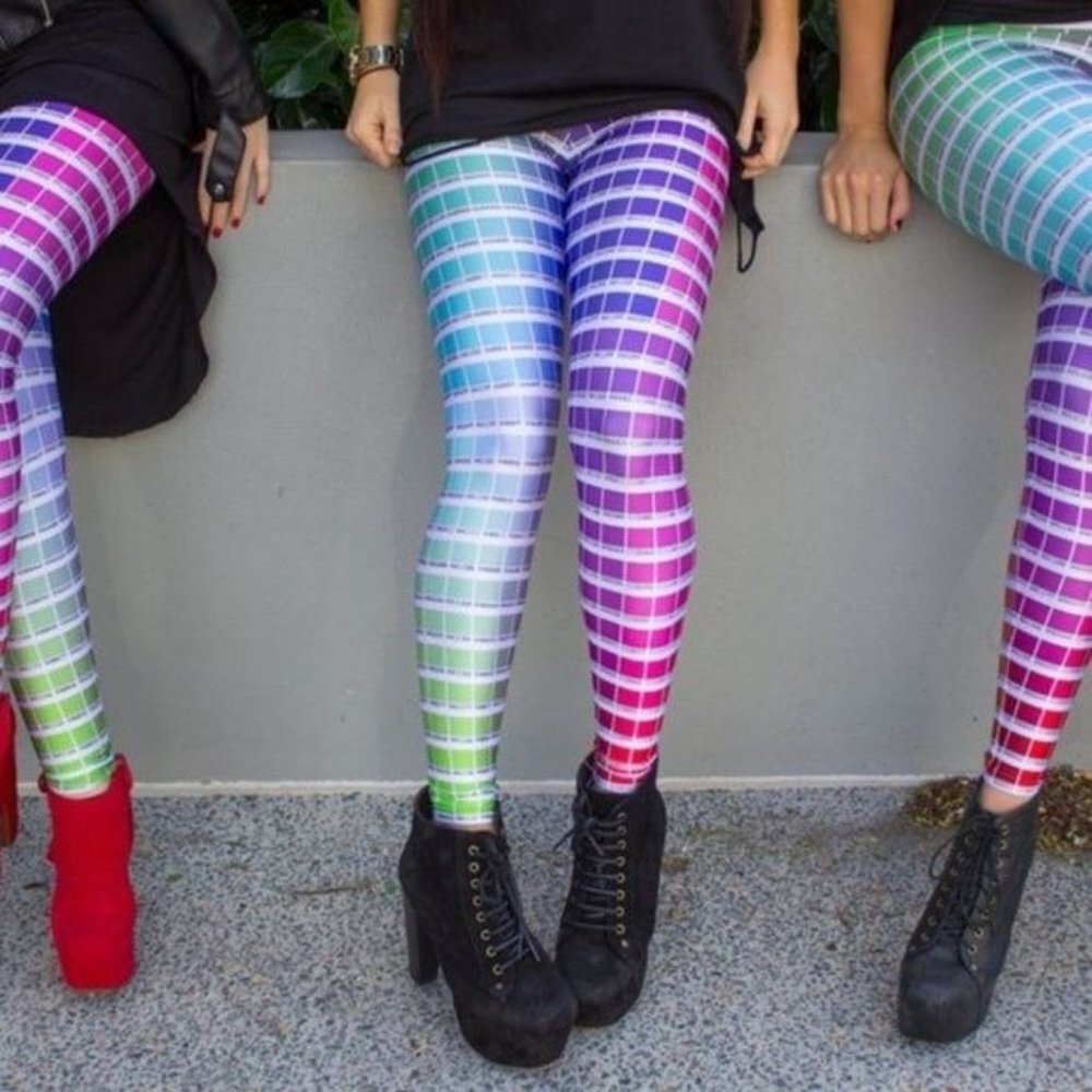 BlackMilk Hex Color Chart Leggings Size Medium
